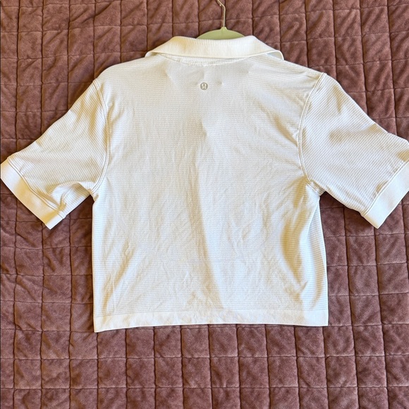 lululemon athletica White Cropped Polo Knit Top - Picture 4 of 5